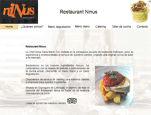 Tablet Screenshot of ninusrestaurant.com